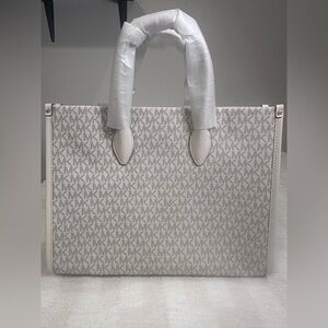 Michael Kors White Monogram Tote